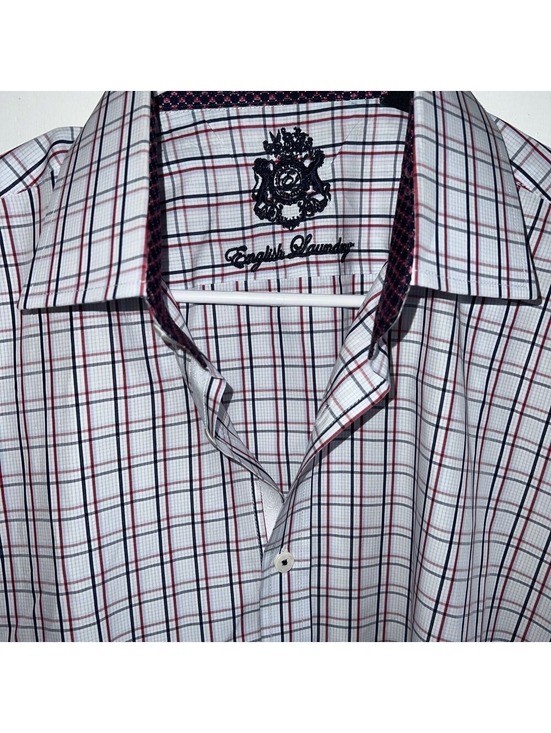 English Laundry Other - English Laundry Men's 16 32/33 Flip Cuff Shirt Button plaid